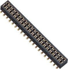 Weibliches Doppelreihen-Titel-Verbindungsstück SMT mit Posten 1.0AMP 1.27mm H=2.0