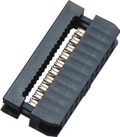 Kabel-Verbindungsstücke WCON 2.0mm 2*10P IDC der Buchsen-PBT 30%GF UL94V-0 Phosphor-Bronzen-IDC