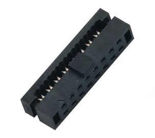 Idc-Flachkabel-Verbindungsstücke Schwarzes Sockels PBT WCON 2.00mm IDC mit Stoß-Phosphor-Bronze