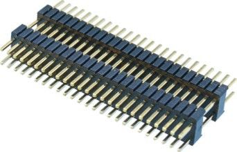 WCON 1.27*2.54mm PWB-Titel-Verbindungsstück-Doppelt-Plastik-180° BAD PA9T Messing H=2.54