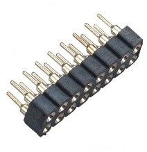 2,54 Millimeter bearbeiteten weibliches Runde Pin-Titel-Verbindungsstück 180°DIP PPS 30%GF maschinell
