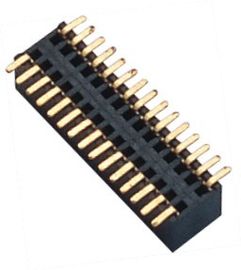 0.8MM weibliche Titel-Verbindungsstück-Doppelt-Reihe SMT LCP BK UL94V-0 H=6.3