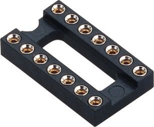 7.62mm Neigungs-Kartenstecker 14 Reihe des Pin-Titel-Verbindungsstück-180° H=3.0 2.54mm IC des Sockel-L=4.2