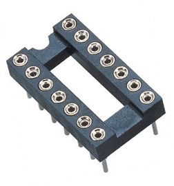 Runder Titel H=3.0, Stift BADES Sockel WCON 2.54mm IC Reihe L=7.43 der Neigung 7,62 schwarzes ROHS
