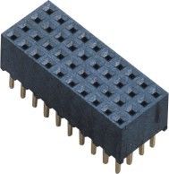 Weibliches Titel-Verbindungsstück 2.0mm drei Reihe 180° BAD H=6.5mm LCP UL94V-0 Phosphor-Bronze