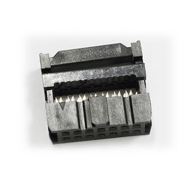 Frühlings-Art WCON 2.54mm IDC Sockel-14P mit Au des Stoß-Sel.1U“/Ni ohne Gummidurchführungsring-Schwarzes