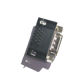 WCON D rechtwinklige Farbe Sel.1U“ Au/Sn ROHS des Subventions-Verbindungsstück-Schwarz-Mannhd/r 15P