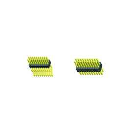 SMT LCP 0.80*1.20 Pin-Titel-Schwarzdoppelreihe mit KAPPE H=1.4 Spulenverpackung Goldblitz ROHS