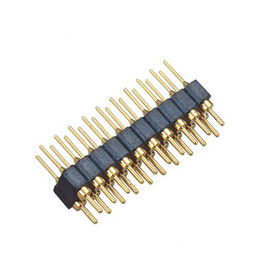 WCON 2,54 Millimeter ringsum gerades PPS Messing-H=3.0 Millimeter L=10.0 Schwarzes ROHS Pin Headers