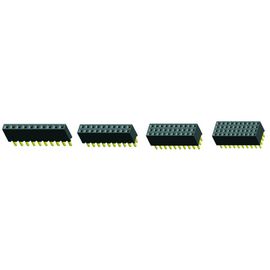 Weibliches Titel-Verbindungsstück 2.0mm drei Reihe 180° BAD H=6.5mm LCP UL94V-0 Phosphor-Bronze