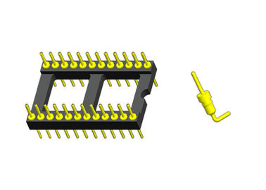 2.54mm IC Sockel-Verbindungsstück 20P ringsum Pin Header PWB-Platte H=3.0 Schwarzes ROHS