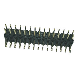 Rechtwinkliges Neigungs-Verbindungsstück Pin-Titel-2mm, schwarze doppelte Reihe PA9T